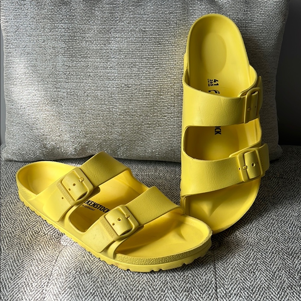 Birkenstock Vibrant Yellow Slides EUC